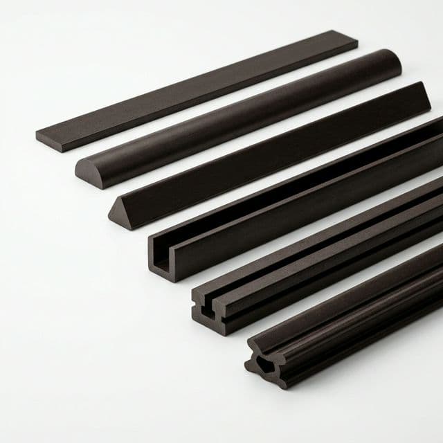 Extruded bonded magnet profiles and cross-section shapes
