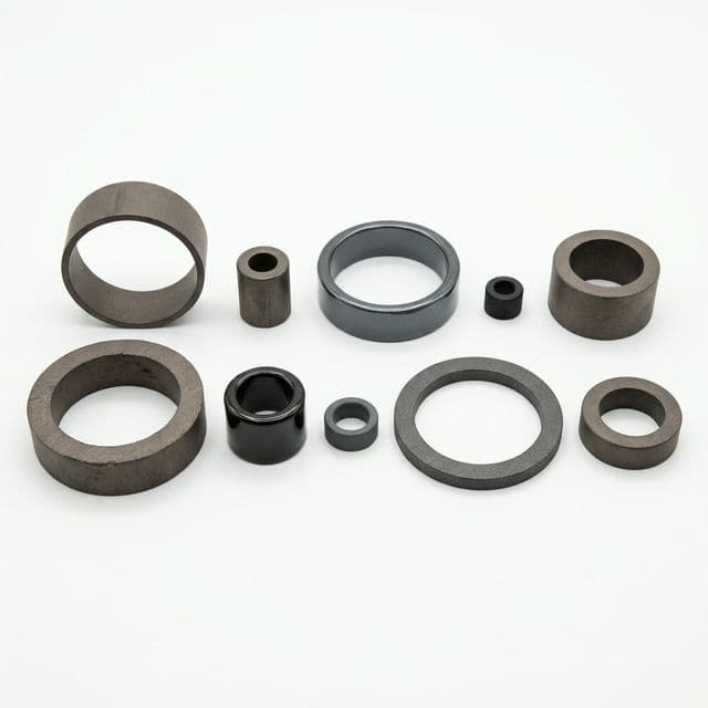 Compression bonded NdFeB ring magnets in multiple sizes